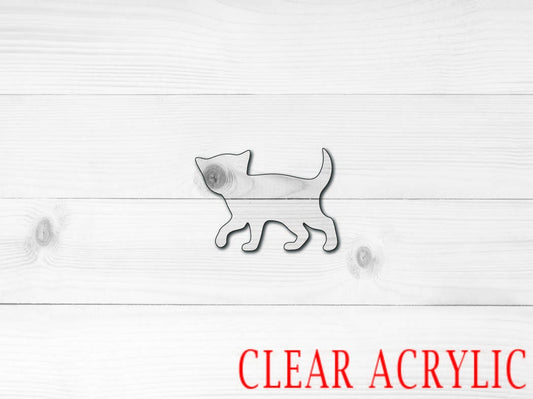 Kitten Shape, Clear Acrylic Craft Blank, DIY Acrylic Blank