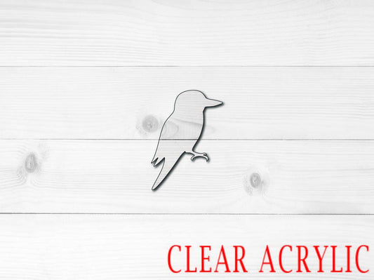 Kookaburra Shape, Clear Acrylic Craft Blank, DIY Acrylic Blank