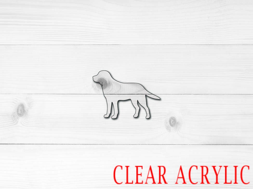 Labrador Shape, Clear Acrylic Craft Blank, DIY Acrylic Blank