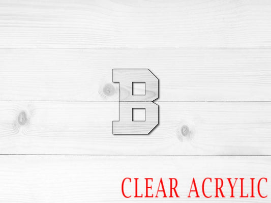 Letter B Shape, Clear Acrylic Craft Blank, DIY Acrylic Blank