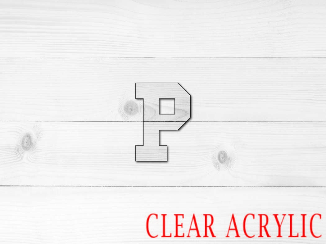 Letter P Shape, Clear Acrylic Craft Blank, DIY Acrylic Blank