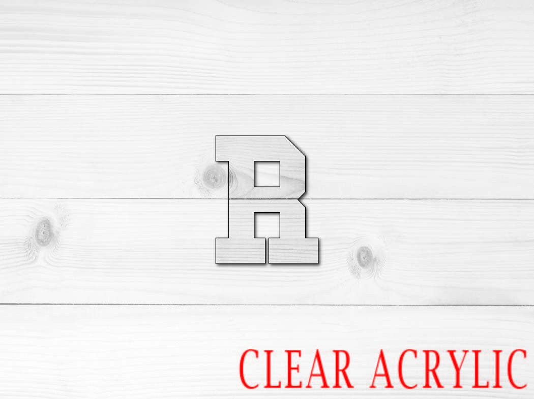 Letter R Shape, Clear Acrylic Craft Blank, DIY Acrylic Blank