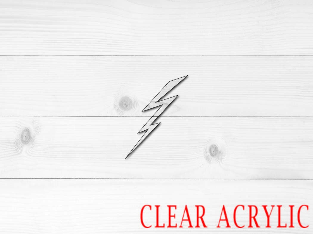 Lightning Bolt Shape, Clear Acrylic Craft Blank, DIY Acrylic Blank