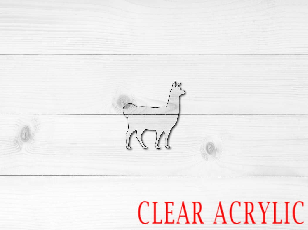 Llama Shape, Clear Acrylic Craft Blank, DIY Acrylic Blank