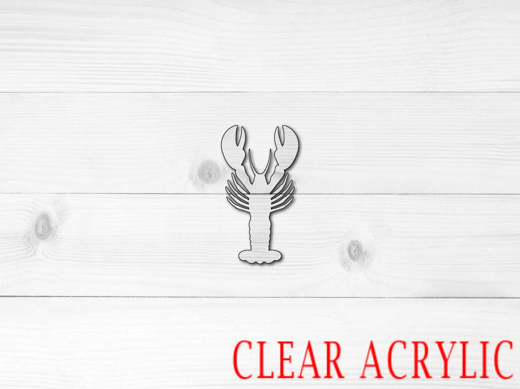 Lobster Shape, Clear Acrylic Craft Blank, DIY Acrylic Blank