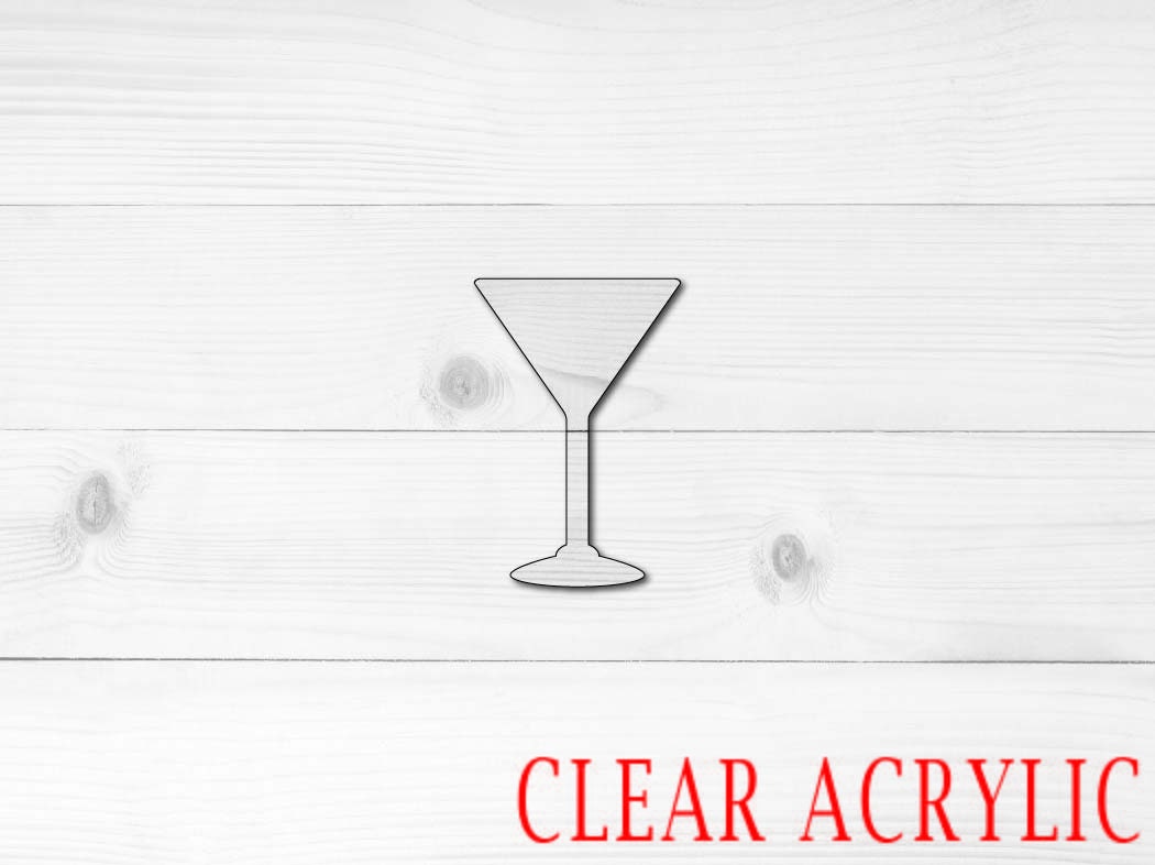 Martini glass Shape, Clear Acrylic Craft Blank, DIY Acrylic Blank