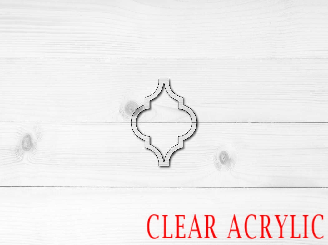 Moroccan Shape, Clear Acrylic Craft Blank, DIY Acrylic Blank