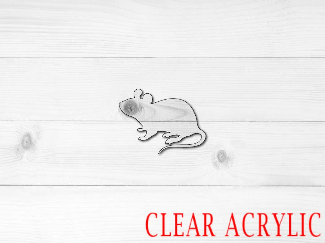 Mouse Shape, Clear Acrylic Craft Blank, DIY Acrylic Blank