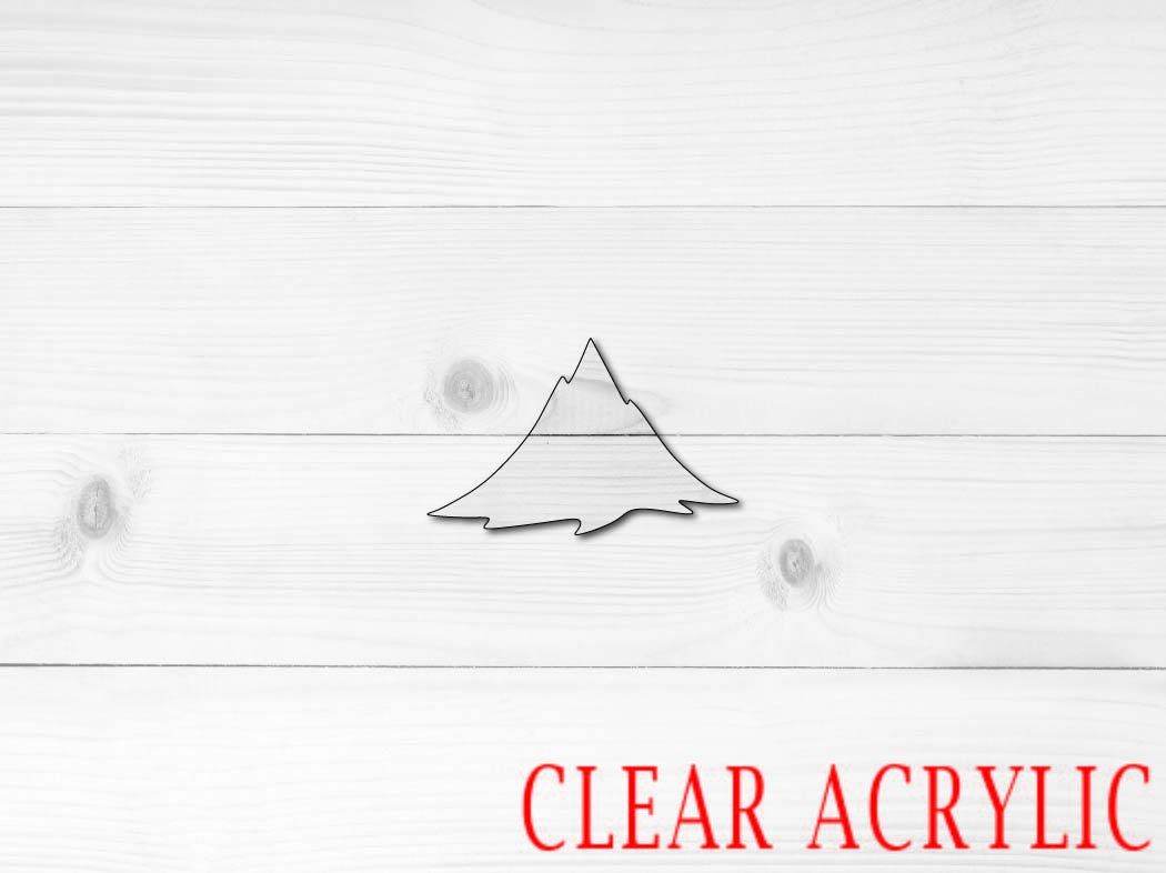 Mountain Shape, Clear Acrylic Craft Blank, DIY Acrylic Blank