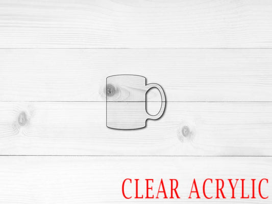 Mug Shape, Clear Acrylic Craft Blank, DIY Acrylic Blank