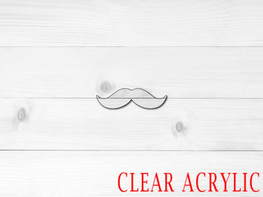 Mustache Shape, Clear Acrylic Craft Blank, DIY Acrylic Blank