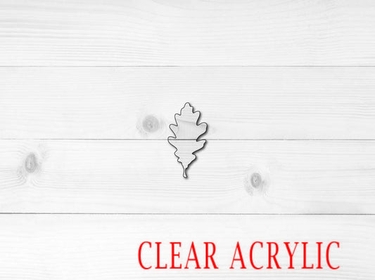 Oak Leaf Shape, Clear Acrylic Craft Blank, DIY Acrylic Blank