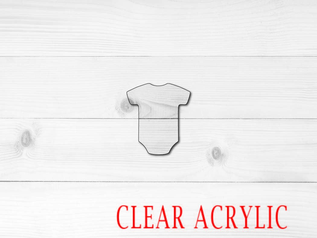 Onesie Shape, Clear Acrylic Craft Blank, DIY Acrylic Blank