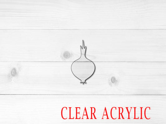 Onion Shape, Clear Acrylic Craft Blank, DIY Acrylic Blank