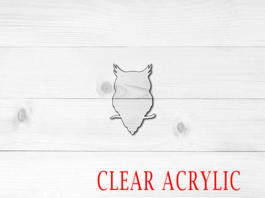 Owl Shape, Clear Acrylic Craft Blank, DIY Acrylic Blank