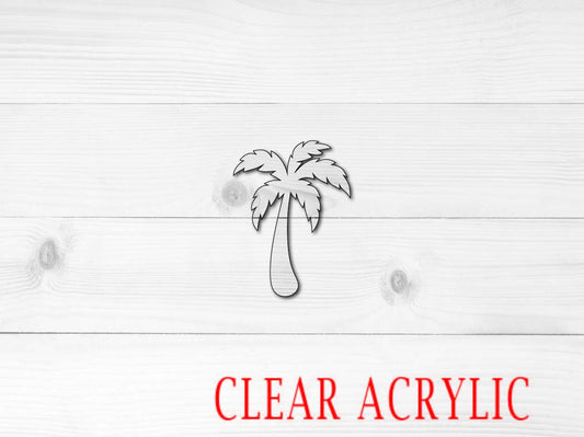 Palm Tree Shape, Clear Acrylic Craft Blank, DIY Acrylic Blank