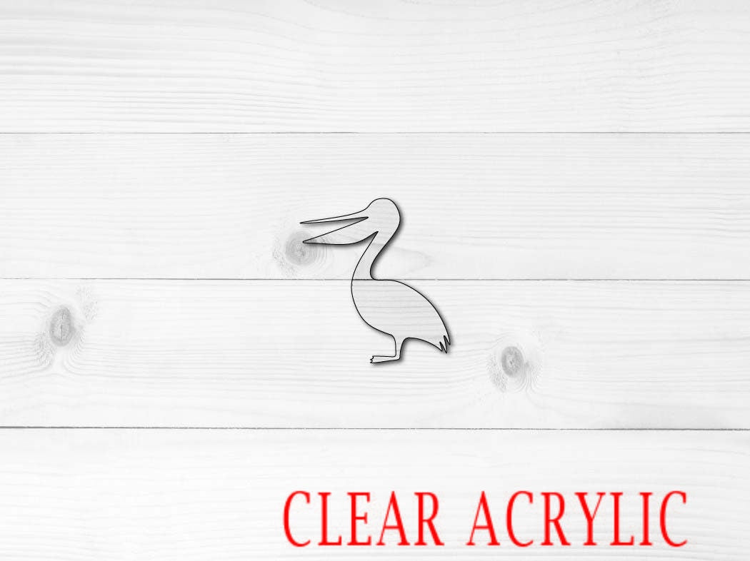 Pelican Shape, Clear Acrylic Craft Blank, DIY Acrylic Blank