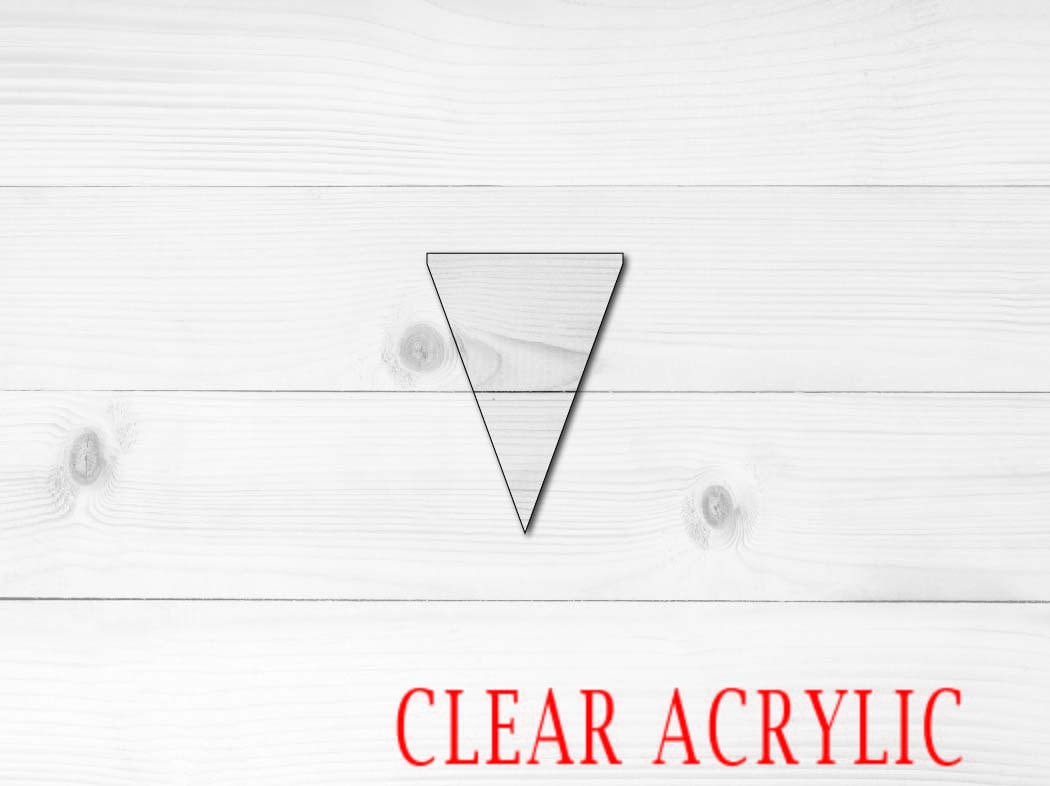 Pennant Shape, Clear Acrylic Craft Blank, DIY Acrylic Blank