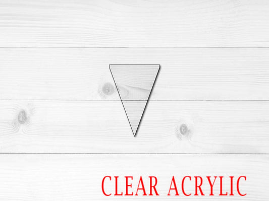 Pennant Shape, Clear Acrylic Craft Blank, DIY Acrylic Blank