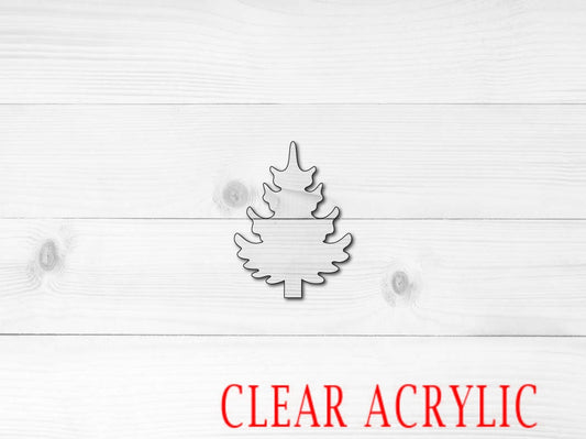 Pine Tree Shape, Clear Acrylic Craft Blank, DIY Acrylic Blank