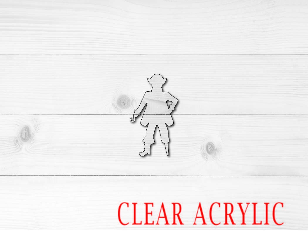 Pirate Shape, Clear Acrylic Craft Blank, DIY Acrylic Blank