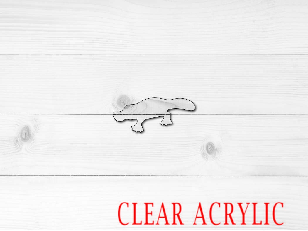 Platypus Shape, Clear Acrylic Craft Blank, DIY Acrylic Blank