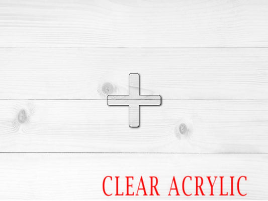 Plus Sign Shape, Clear Acrylic Craft Blank, DIY Acrylic Blank