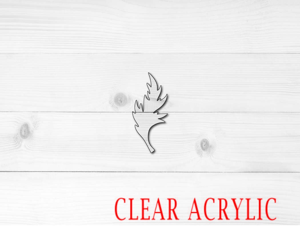 Poppy Leaf Shape, Clear Acrylic Craft Blank, DIY Acrylic Blank