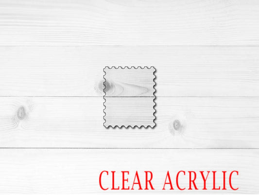 Postage Stamp Shape, Clear Acrylic Craft Blank, DIY Acrylic Blank