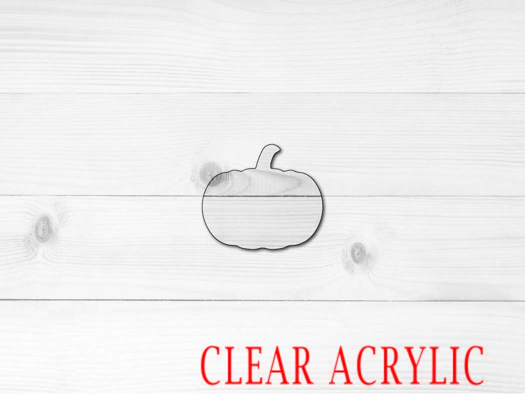 Pumpkin Shape, Clear Acrylic Craft Blank, DIY Acrylic Blank