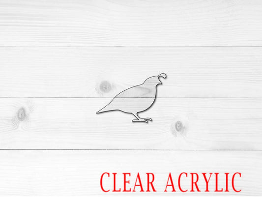 Quail Shape, Clear Acrylic Craft Blank, DIY Acrylic Blank