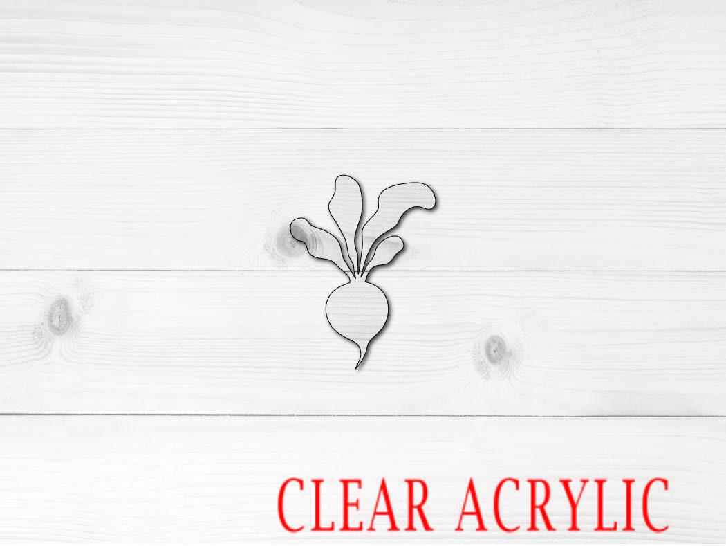 Radish Shape, Clear Acrylic Craft Blank, DIY Acrylic Blank