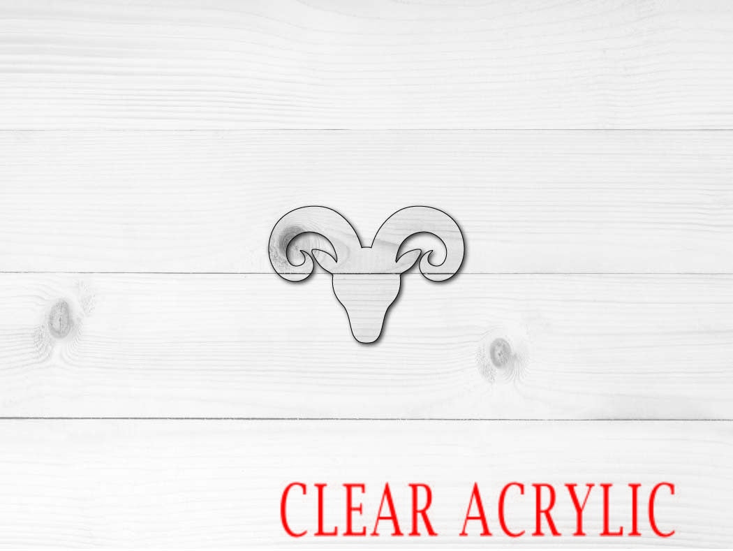 Ram Head Shape, Clear Acrylic Craft Blank, DIY Acrylic Blank