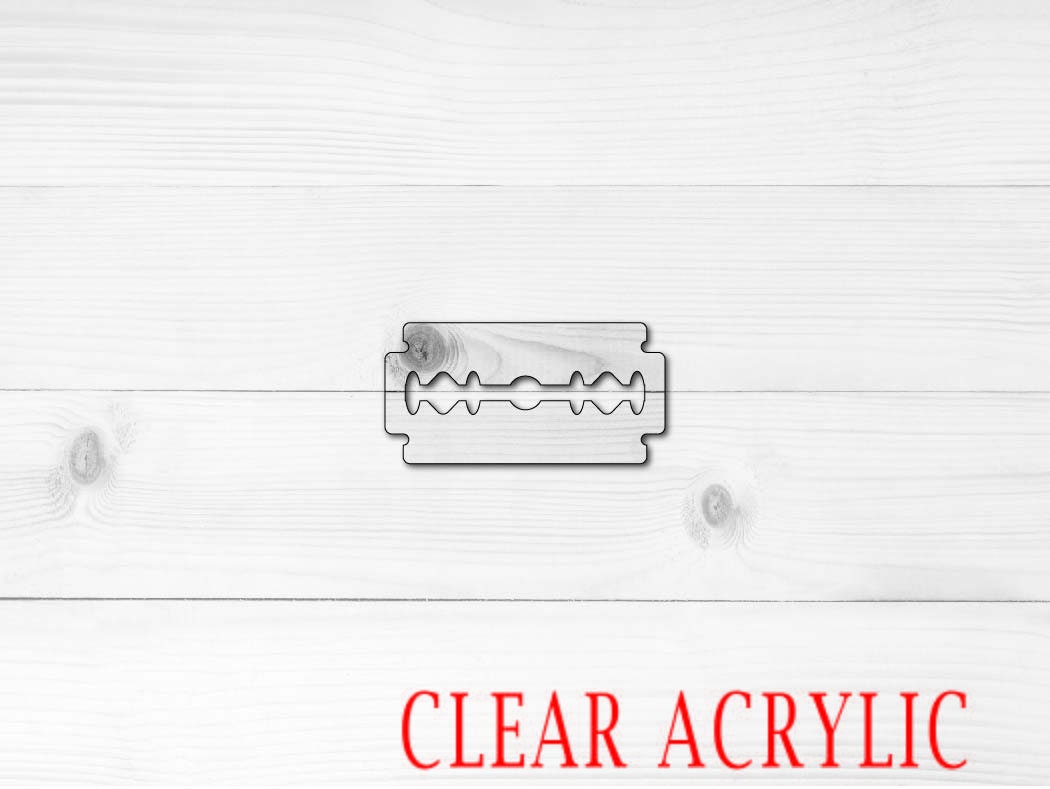 Razor Blade Shape, Clear Acrylic Craft Blank, DIY Acrylic Blank