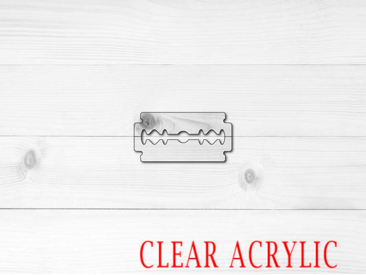 Razor Blade Shape, Clear Acrylic Craft Blank, DIY Acrylic Blank