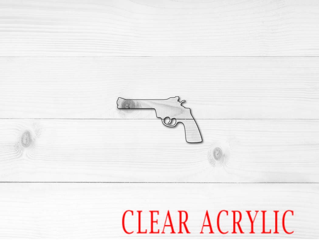 Revolver Shape, Clear Acrylic Craft Blank, DIY Acrylic Blank