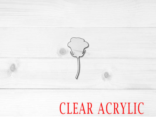 Rose Shape, Clear Acrylic Craft Blank, DIY Acrylic Blank