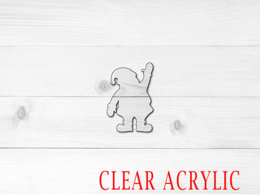 Santa Clause Shape, Clear Acrylic Craft Blank, DIY Acrylic Blank