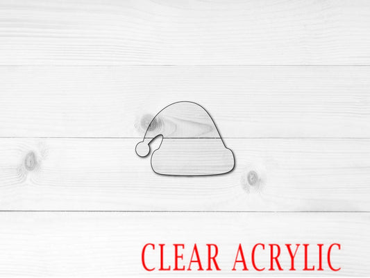 Santa Hat Shape, Clear Acrylic Craft Blank, DIY Acrylic Blank