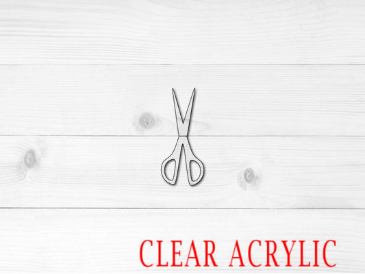 Scissors Shape, Clear Acrylic Craft Blank, DIY Acrylic Blank