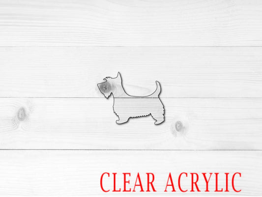 Scottie Dog Shape, Clear Acrylic Craft Blank, DIY Acrylic Blank