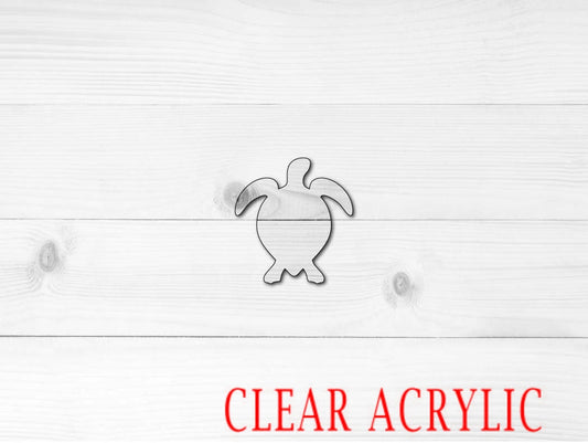 Sea Turtle Shape, Clear Acrylic Craft Blank, DIY Acrylic Blank