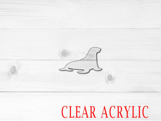 Sealion Shape, Clear Acrylic Craft Blank, DIY Acrylic Blank