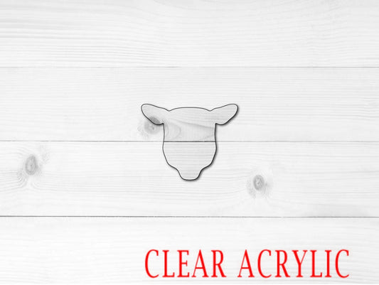 Sheep Head Shape, Clear Acrylic Craft Blank, DIY Acrylic Blank