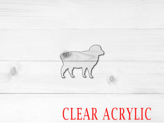 Sheep Shape, Clear Acrylic Craft Blank, DIY Acrylic Blank