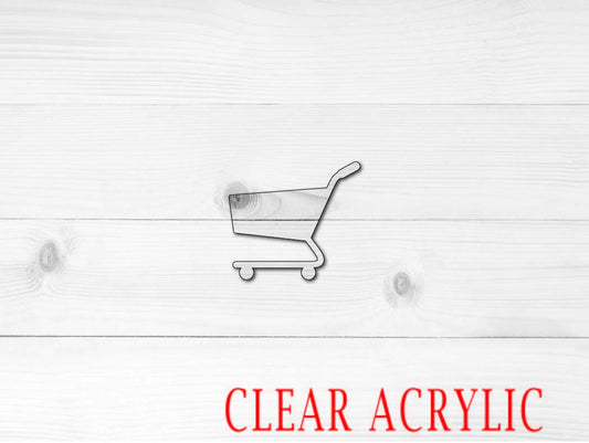 Shopping Cart Shape, Clear Acrylic Craft Blank, DIY Acrylic Blank