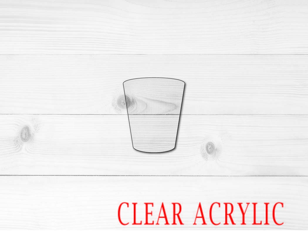 Shot Glass Shape, Clear Acrylic Craft Blank, DIY Acrylic Blank