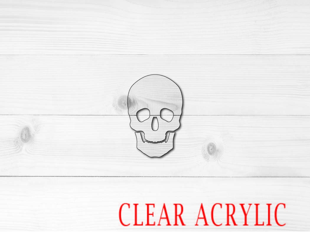 Skull Shape, Clear Acrylic Craft Blank, DIY Acrylic Blank