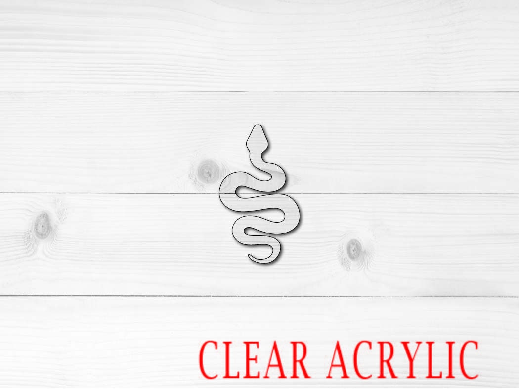 Snake Shape, Clear Acrylic Craft Blank, DIY Acrylic Blank