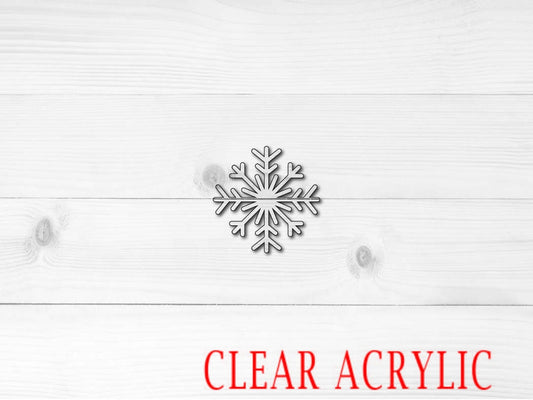 Snowflake Shape, Clear Acrylic Craft Blank, DIY Acrylic Blank